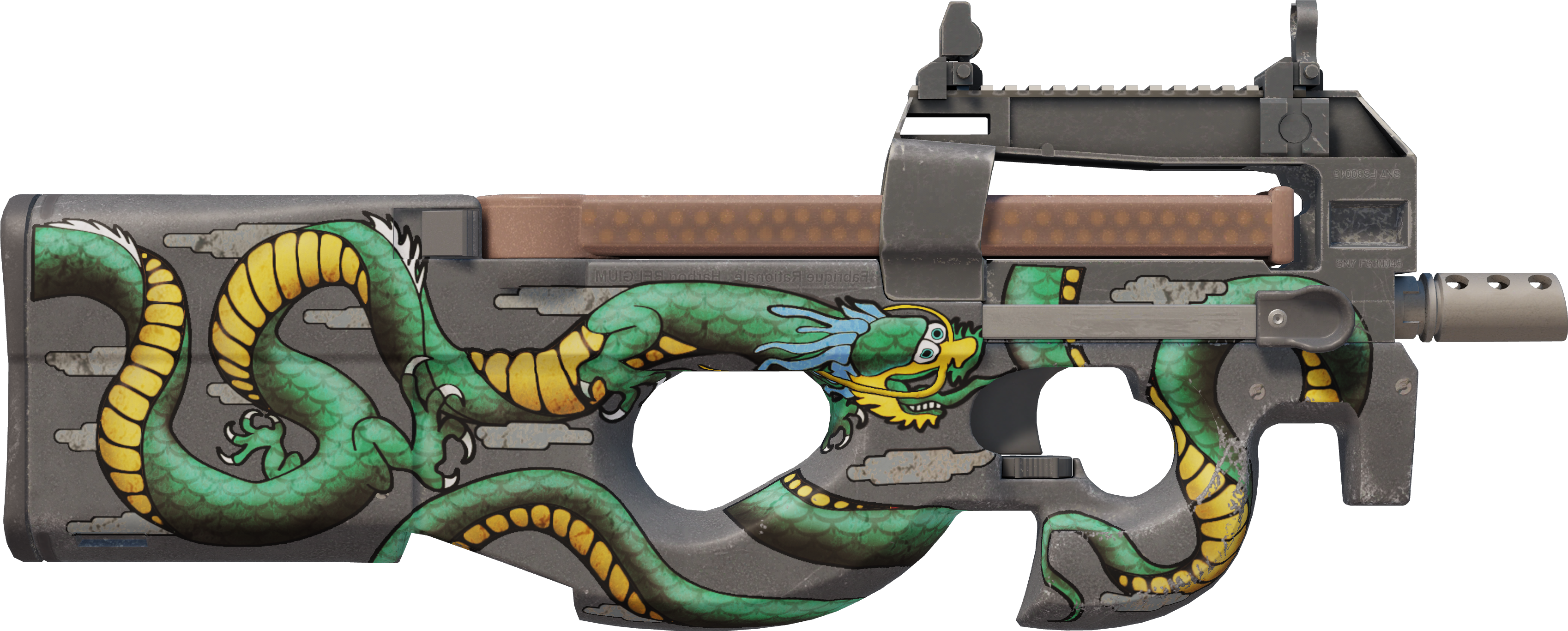 Preview image 2 of P90 | Emerald Dragon (Com Pouco Uso)