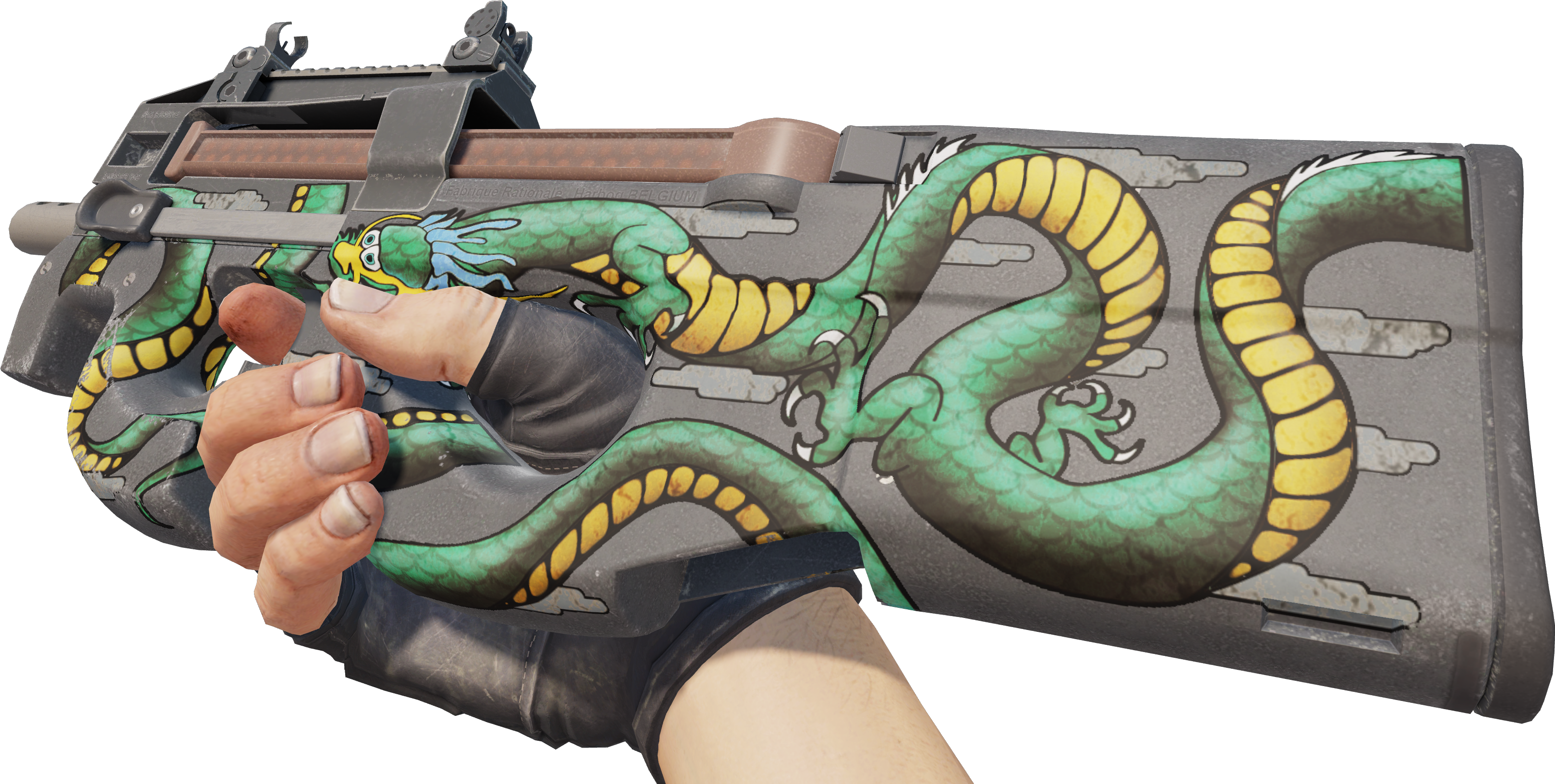 Preview image 3 of P90 | Emerald Dragon (Com Pouco Uso)