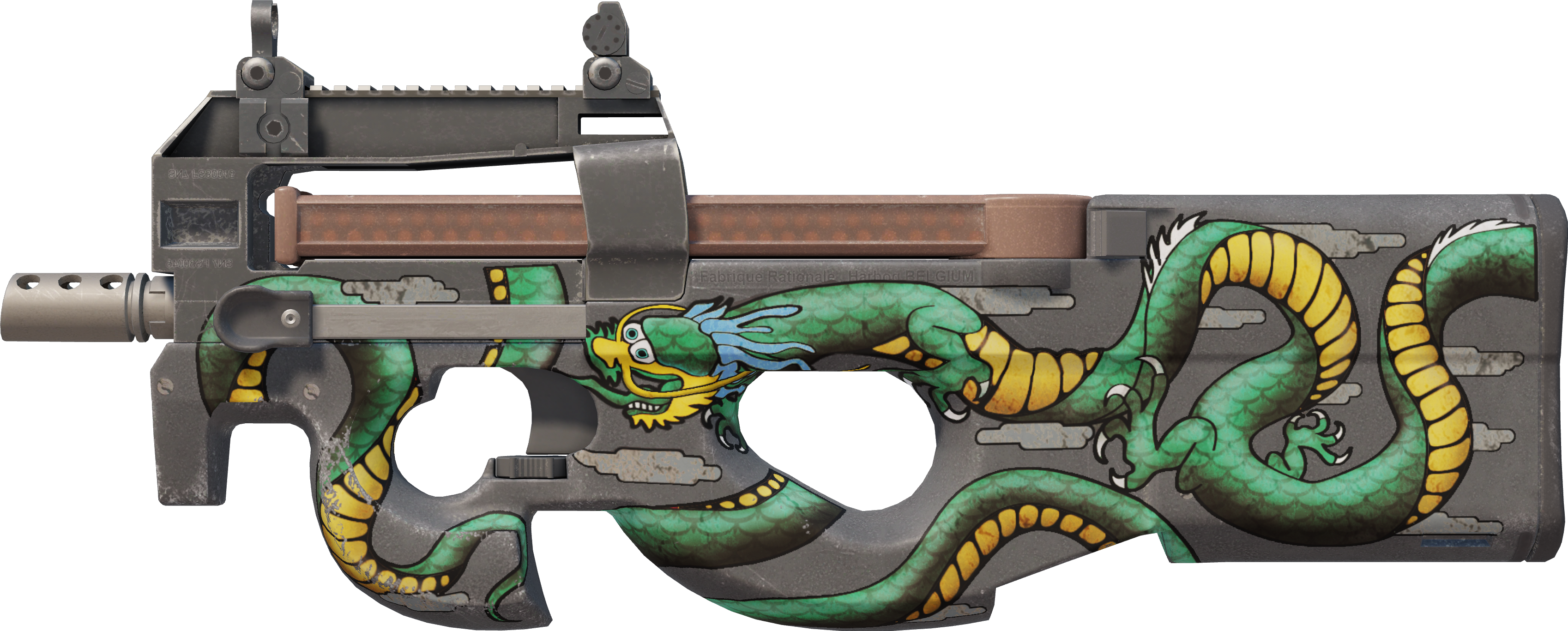 Preview image 1 of P90 | Emerald Dragon (Com Pouco Uso)