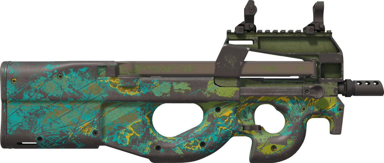Preview image 2 of P90 | Mustard Gas (Battle-Scarred)