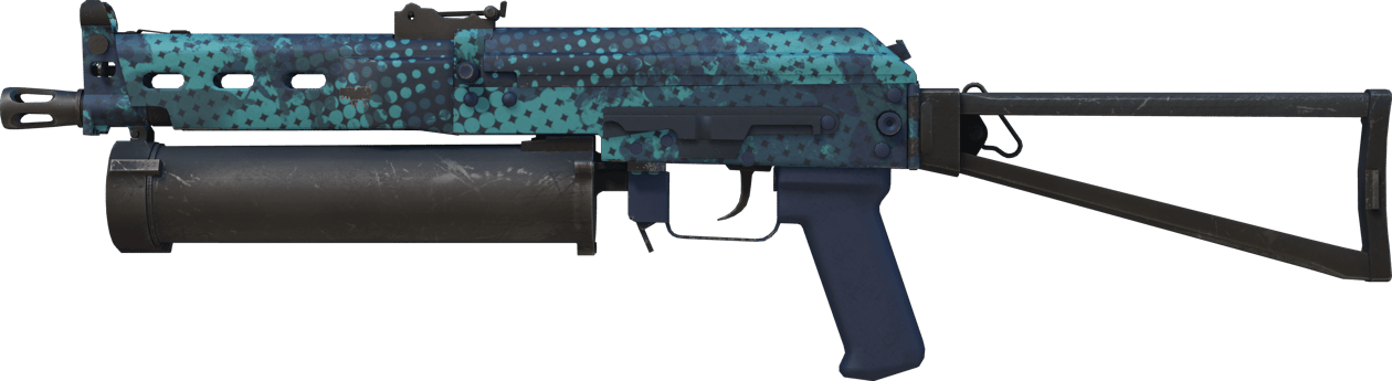 Preview image 1 of PP-Bizon | Kobaltfarbenes Halbtonmuster (Fabrikneu)