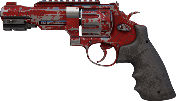 R8 Revolver | Crimson Web (戦いで傷ついた)