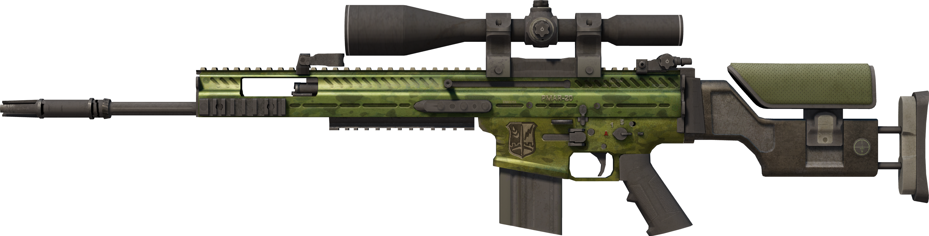 SCAR-20 | Green Marine (Battle-Scarred)