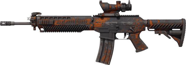 SG 553 | Vannerie en demi-teinte (Marquée par les combats)