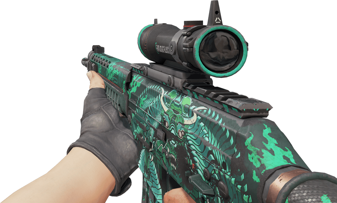 Preview image 3 of SG 553 | Dragon Tech (戦いで傷ついた)