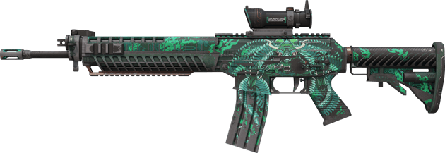 SG 553 | Dragon Tech (戦いで傷ついた)