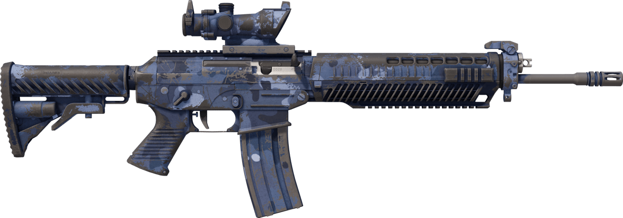 Preview image 2 of SG 553 | Night Camo (Battle-Scarred)