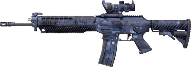 SG 553 | Night Camo (Com Muito Uso)
