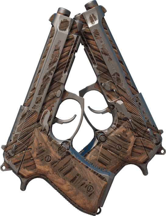 Preview image 1 of Souvenir Dual Berettas | Dryfujące drewno (po ciężkich walkach)