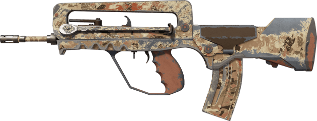 Souvenir FAMAS | 加州迷彩 (重度磨損)