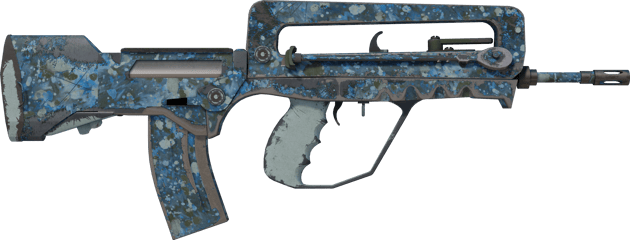 Preview image 2 of Souvenir FAMAS | 青藍噴濺 (重度磨損)