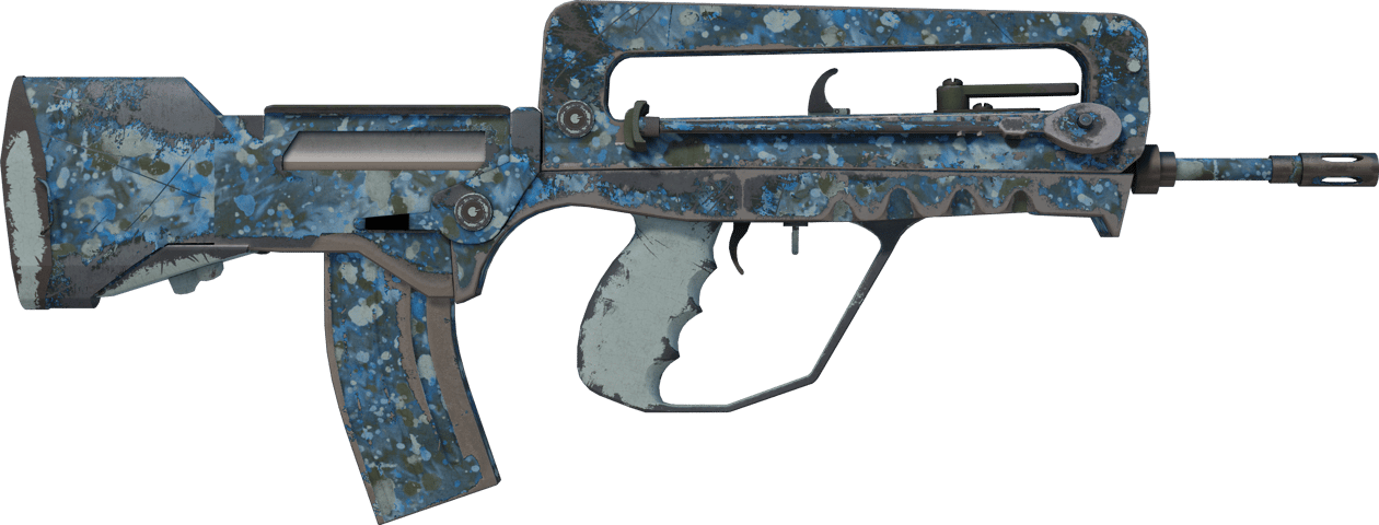 Preview image 2 of Souvenir FAMAS | 青藍噴濺 (重度磨損)