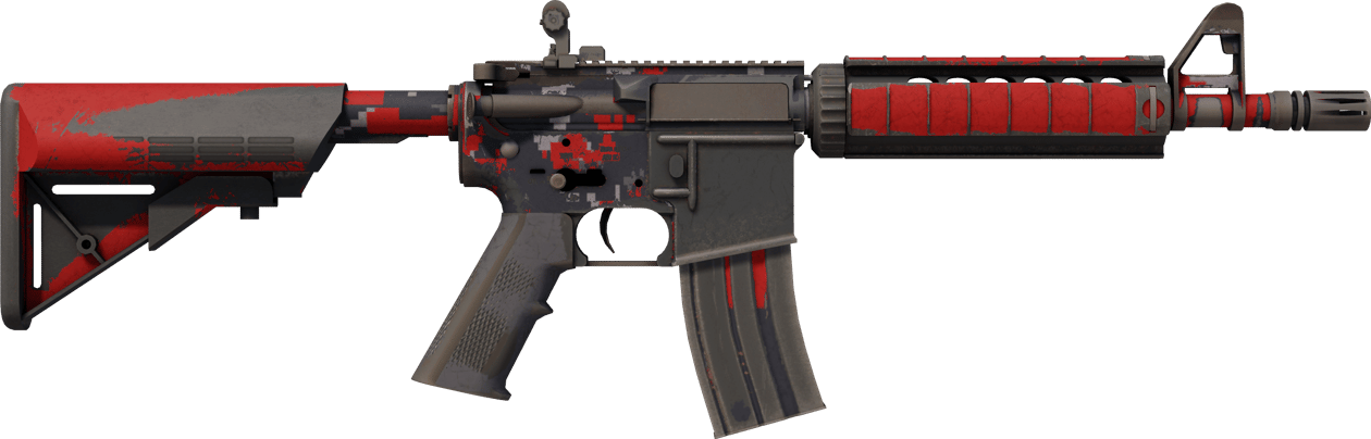 Preview image 2 of Souvenir M4A4 | 紅色數位迷彩 (重度磨損)