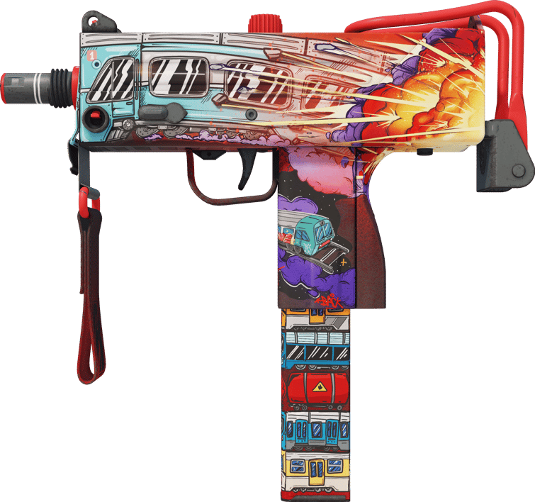 Preview image 1 of Souvenir MAC-10 | Derailment (MW - Trầy ít)