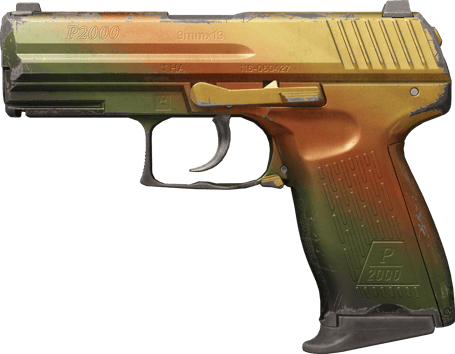 Souvenir P2000 | Bernsteinfärbung (Abgenutzt)