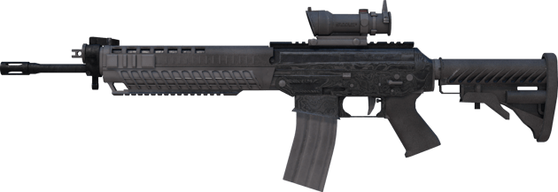 Souvenir SG 553 | Damascus Steel (Battle-Scarred)
