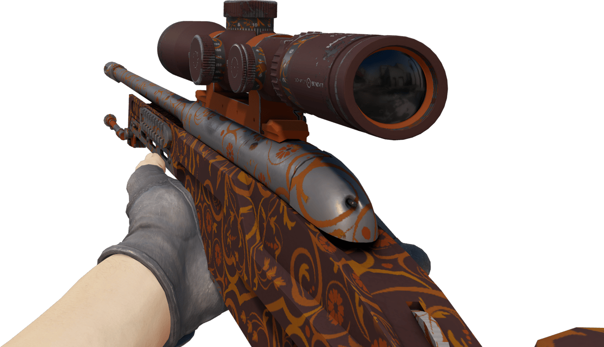 Preview image 3 of SSG 08 | Orange Filigree (Minimal Wear)