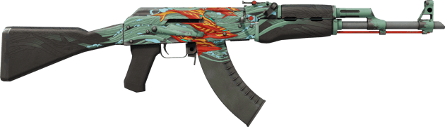 Preview image 2 of StatTrak™ AK-47 | Venganza aguamarina (Algo desgastado)