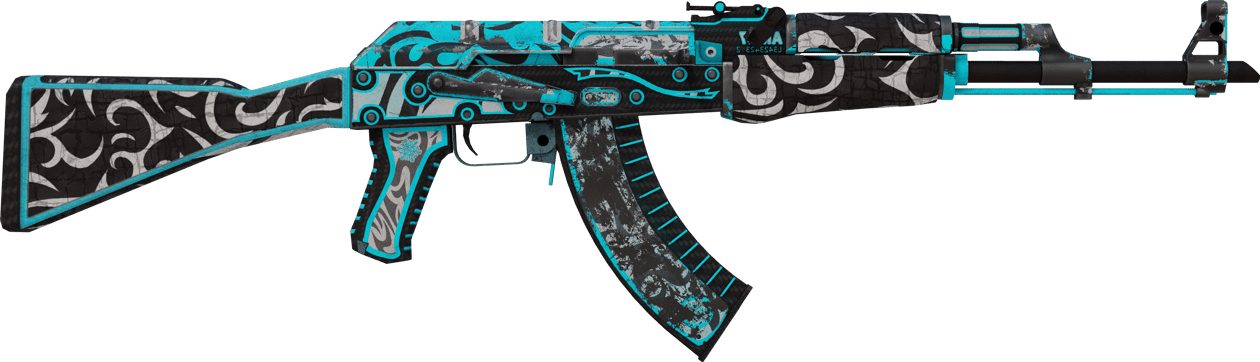Preview image 2 of StatTrak™ AK-47 | Frontside Misty (Battle-Scarred)