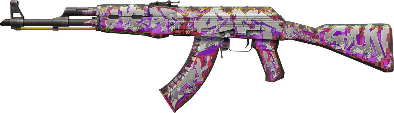 Preview image 1 of StatTrak™ AK-47 | Head Shot (Com Pouco Uso)