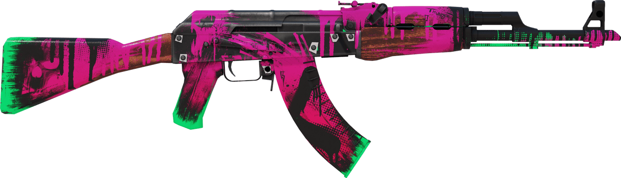 Preview image 2 of StatTrak™ AK-47 | Neonowa rewolucja (lekkie zużycie)