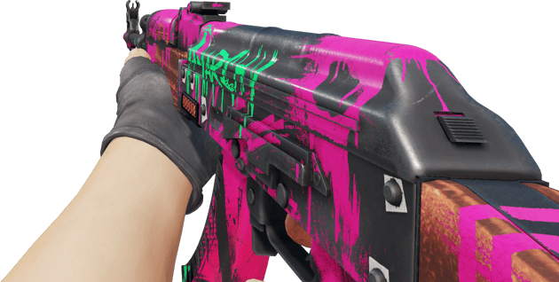 Preview image 3 of StatTrak™ AK-47 | Neon Revolution (かなり摩耗)