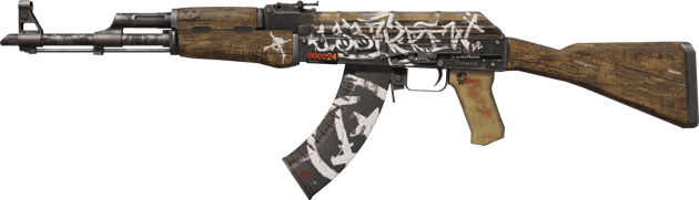 StatTrak™ AK-47 | Rebelde del yermo (Algo desgastado)
