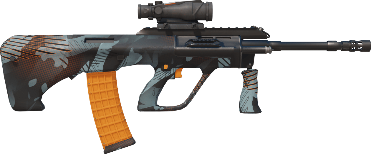 Preview image 2 of StatTrak™ AUG | 琥珀滑流 (輕微磨損)