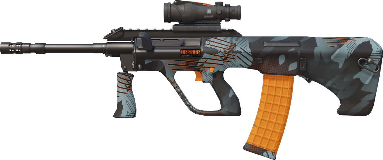 Preview image 1 of StatTrak™ AUG | 琥珀滑流 (輕微磨損)