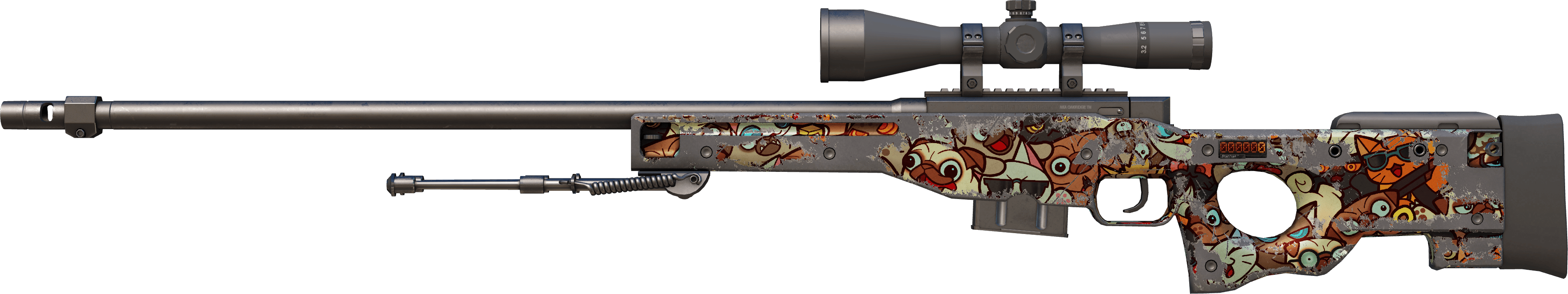 StatTrak™ AWP | PAW (Well-Worn)
