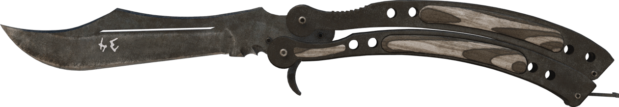 Preview image 2 of ★ StatTrak™ Cuchillo Mariposa | Laminado Negro (Deplorable)