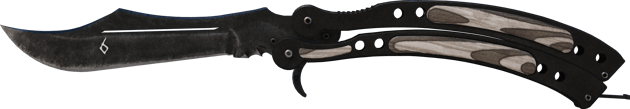 Preview image 2 of ★ StatTrak™ Cuchillo Mariposa | Laminado Negro (Algo desgastado)