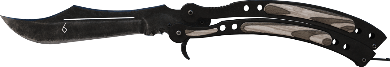 Preview image 2 of ★ StatTrak™ Cuchillo Mariposa | Laminado Negro (Algo desgastado)