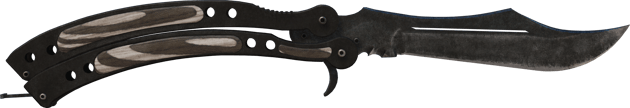 ★ StatTrak™ Couteau papillon | Noir stratifié (Usée)