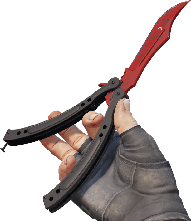 Preview image 3 of ★ StatTrak™ Nóż motylkowy | Szkarłatna sieć (lekkie zużycie)