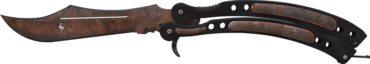Preview image 2 of ★ StatTrak™ Butterfly Knife | Rust Coat (Battle-Scarred)