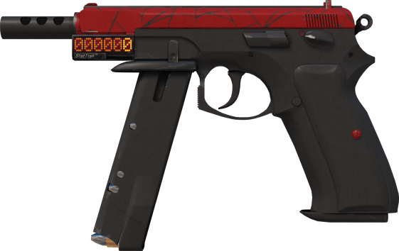 StatTrak™ CZ75-Auto | 赤紅之網 (輕微磨損)