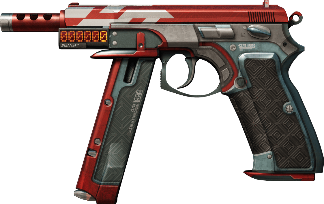 Preview image 1 of StatTrak™ CZ75-Auto | Czerwony astor (lekkie zużycie)