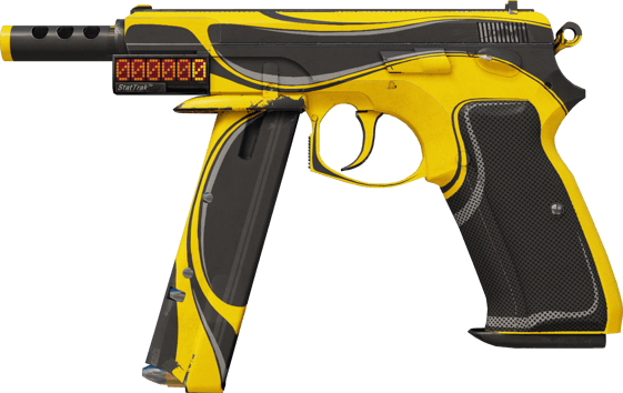 StatTrak™ CZ75-Auto | Imperméable jaune (Testée sur le terrain)