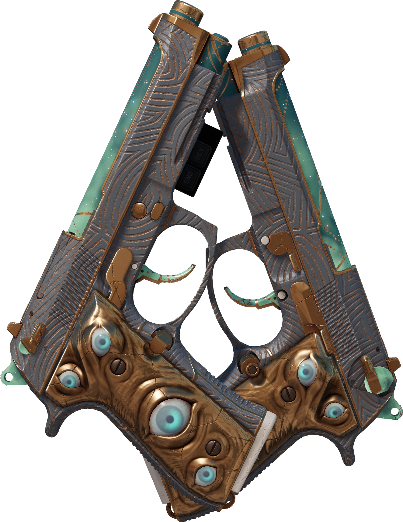 Preview image 2 of Dual Berettas (StatTrak™) | Yeux angéliques (Testée sur le terrain)