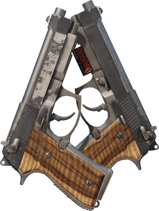 Preview image 1 of StatTrak™ Dual Berettas | 흑색 림바 (전투로 닳고 닳은)