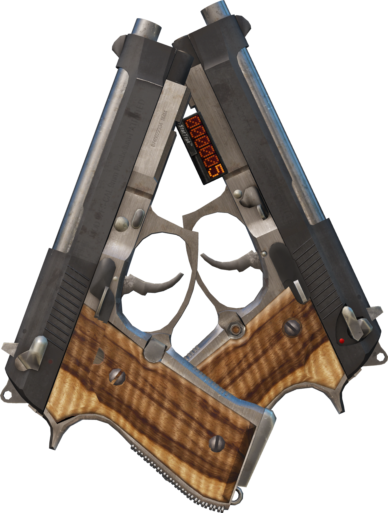 Preview image 1 of StatTrak™ Dual Berettas | Limba noir (Neuve)