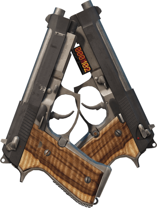 Preview image 1 of StatTrak™ Dual Berettas | 흑색 림바 (현장에서 쓰인)