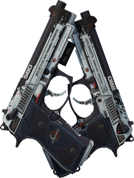 Preview image 2 of StatTrak™ Dual Berettas | Dezastre (Battle-Scarred)