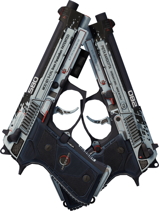 Preview image 2 of StatTrak™ Dual Berettas | Dezastre (Battle-Scarred)