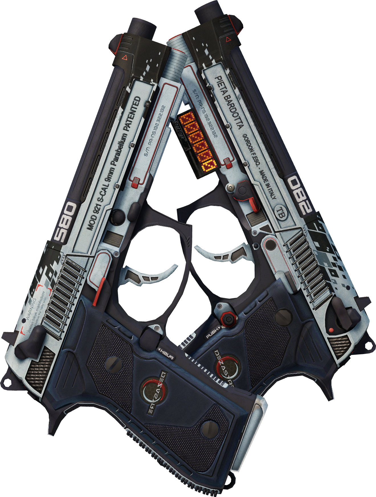 Preview image 1 of StatTrak™ Dual Berettas | Dézastre (Marquée par les combats)