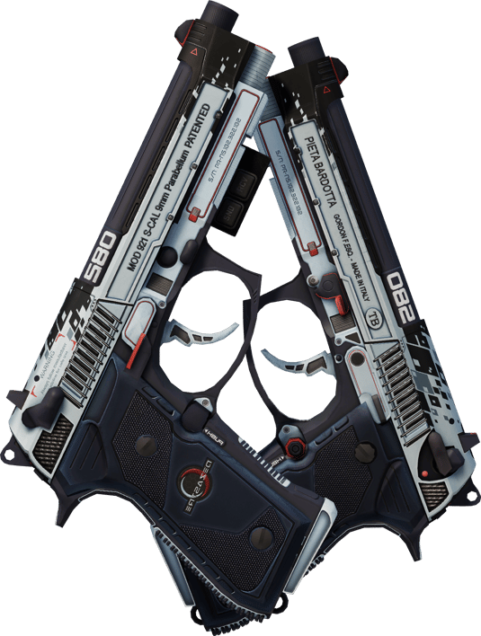 Preview image 2 of StatTrak™ Dual Berettas | Dezastre (Minimal Wear)