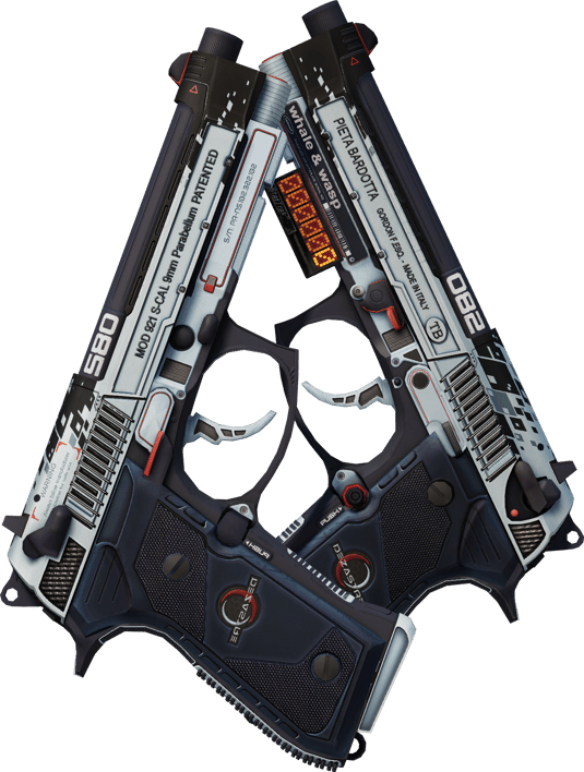 Preview image 1 of StatTrak™ Dual Berettas | Dezastre (Minimal Wear)