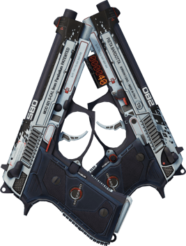 StatTrak™ Dual Berettas | Dezastre (Well-Worn)