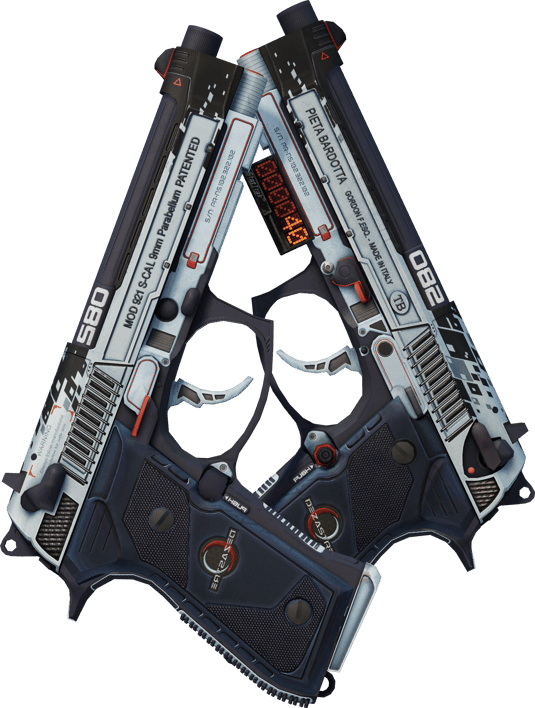 Preview image 1 of Dual Berettas (StatTrak™) | Dézastre (Usée)